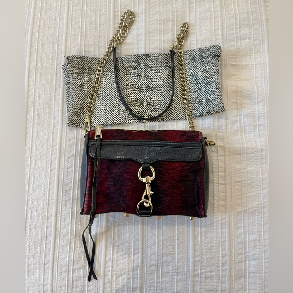 Rebecca Minkoff Mini Mac Crossbody Chain Handbag in Crimson - Picture 10 of 10